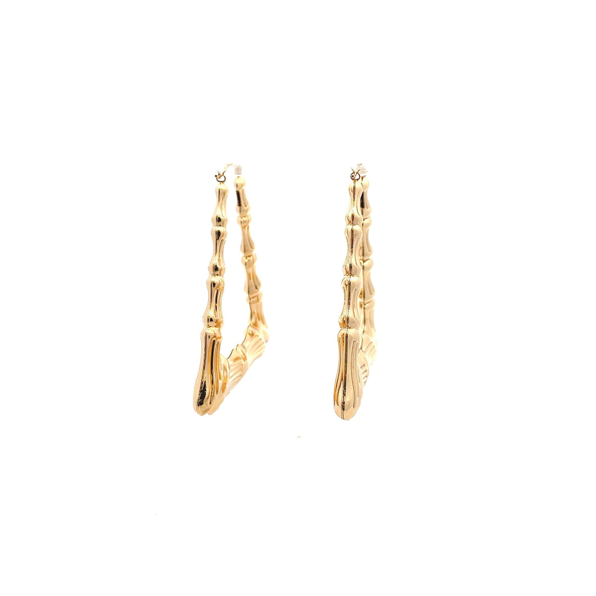 Bamboo Rectangle Earrings - Size 03 The One Jewelry