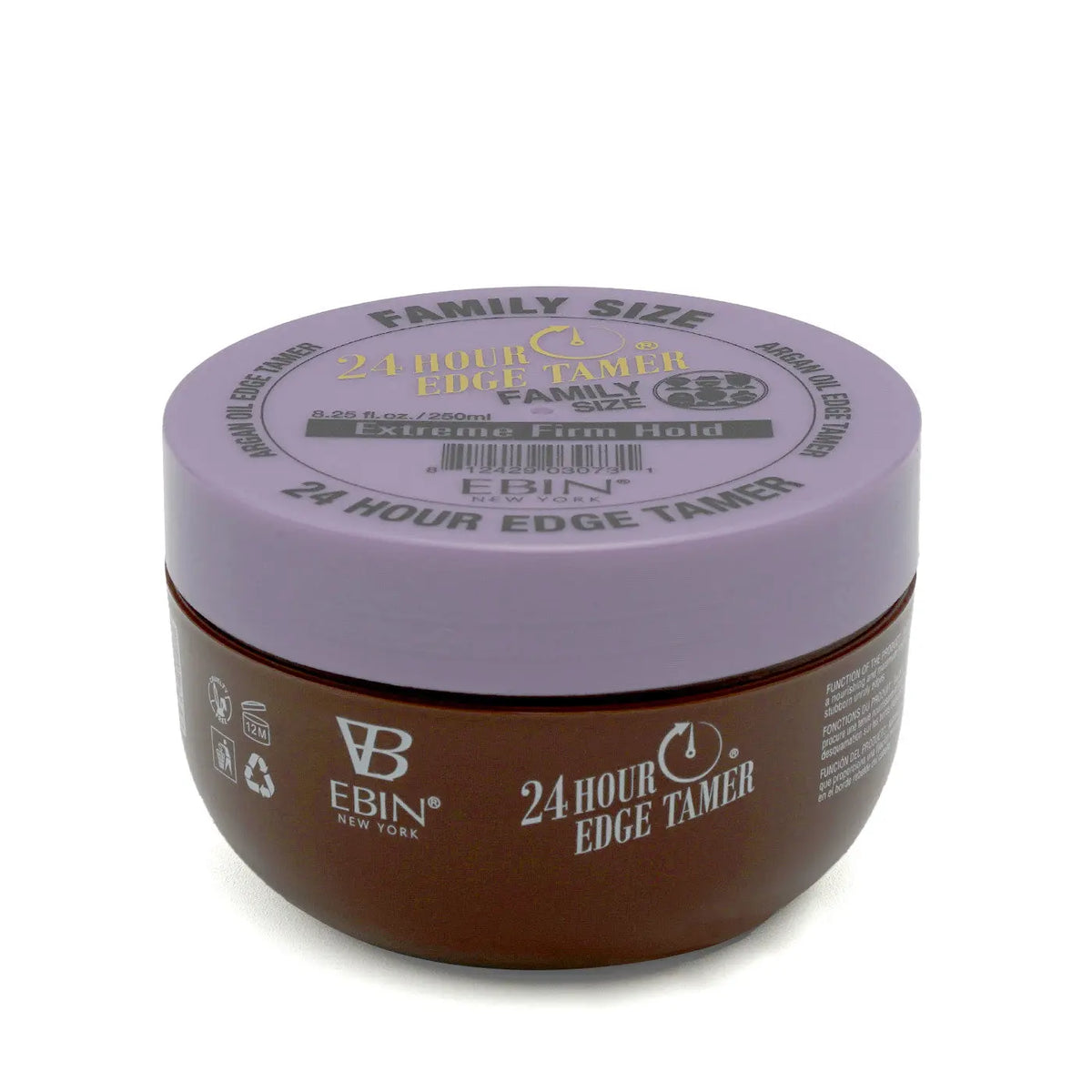 EBIN New York 24 Hour Edge Tamer, Extreme Firm Hold — family-size purple-lid jar