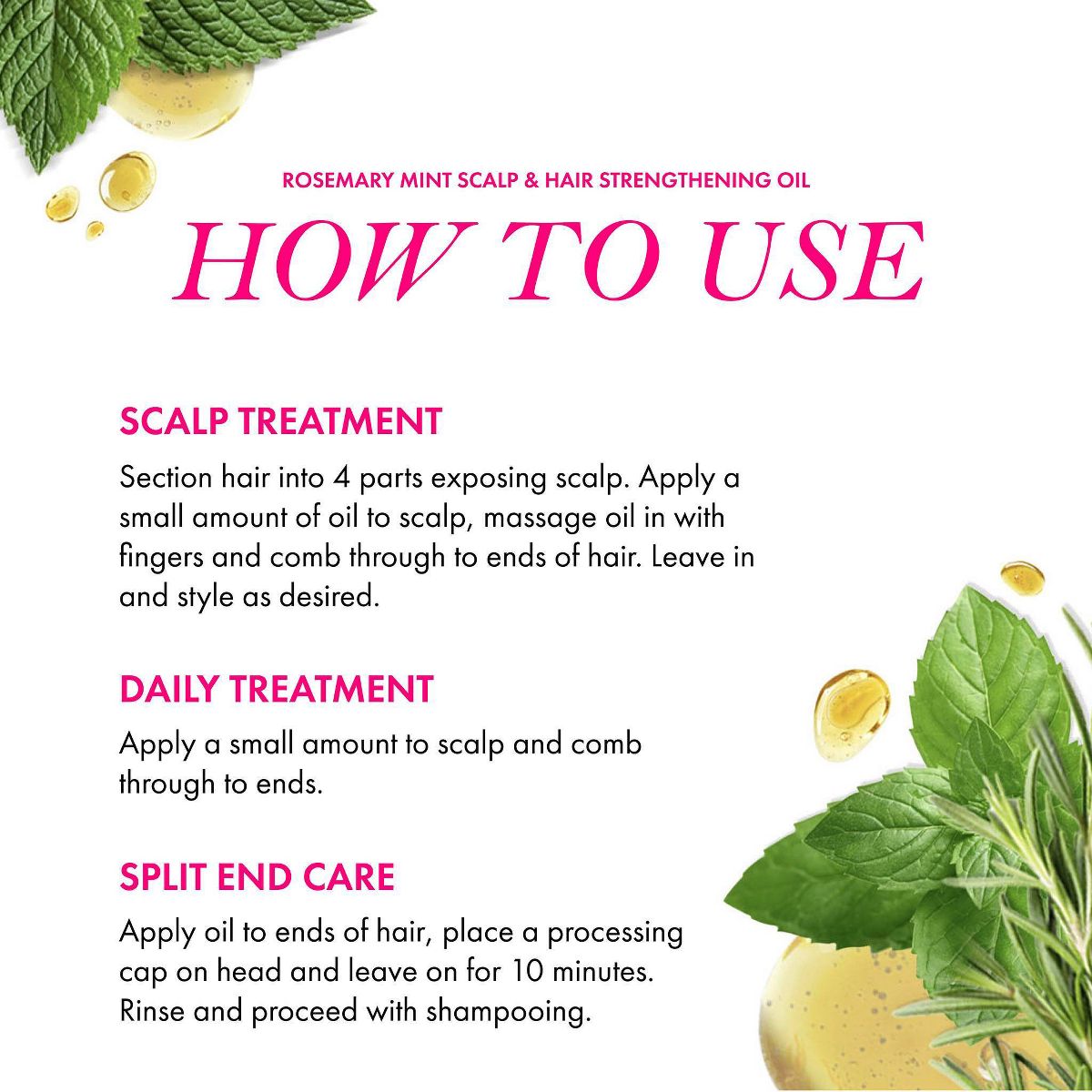 Mielle Organics Rosemary Mint Scalp & Strengthening Hair Oil - 2 fl oz