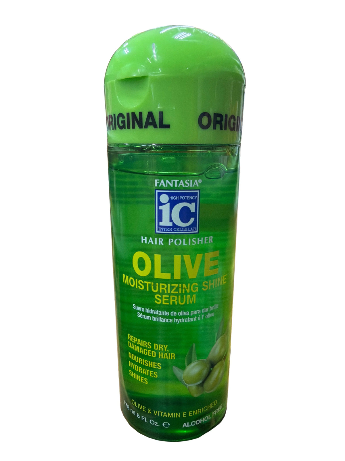 Fantasia Hair Polisher Olive Moisturizing Shine Serum 6.0 oz Ultimate Beauty Supply