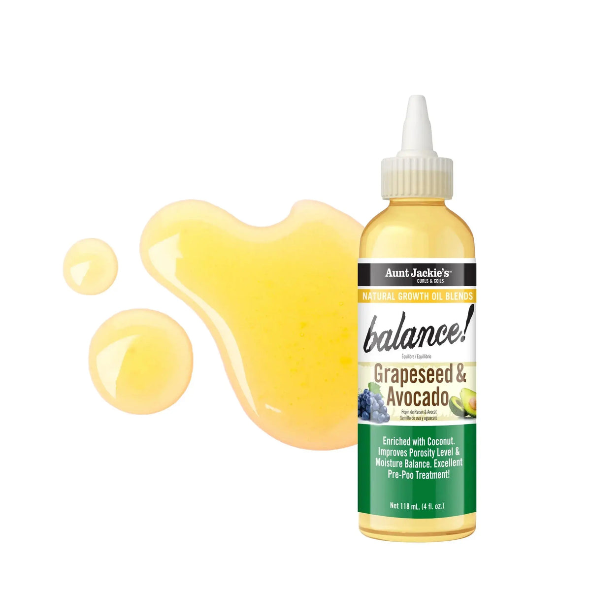 Aunt Jackie’s Hair Growth Oil – 4 oz | Nourishing Natural Oils for Stronger, Healthier Hair – Choose Oil AUNT JACKIE'S
