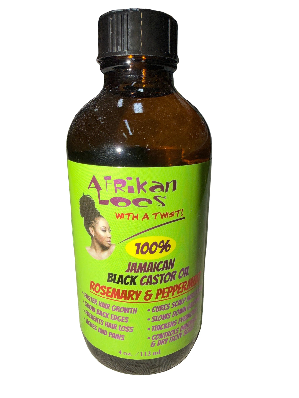 Afrikan Locs 100% Jamaican Black Castor Oil Rosemary & Peppermint, 4 oz Ultimate Beauty Supply