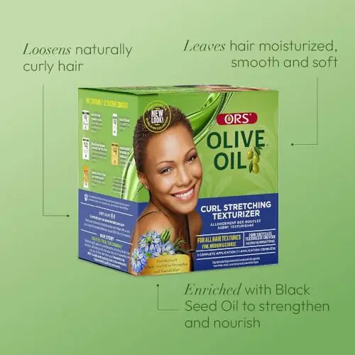 ORS Olive Oil Curl Stretching Texturizer Kit with the Power of Exotic Oils - All Textures|B01N539G26