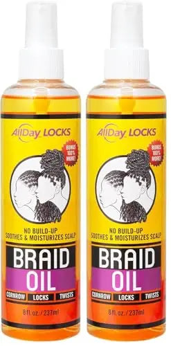AllDay Locks Braid Oil — two 8 oz bottles shown together
