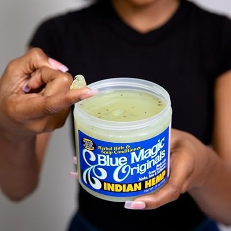 Blue Magic Original Herbal Hair & Scalp Conditioner Indian Hemp | Nourishing Treatment – 12 oz