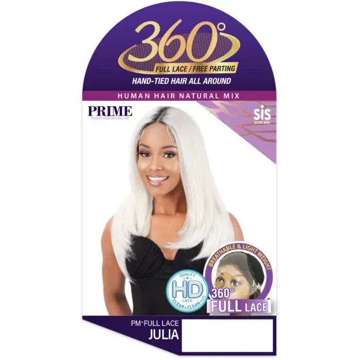 Zury Sis 360 Full Lace All Around Human Hair Blend HD Lace Front Wig - JULIA Zury