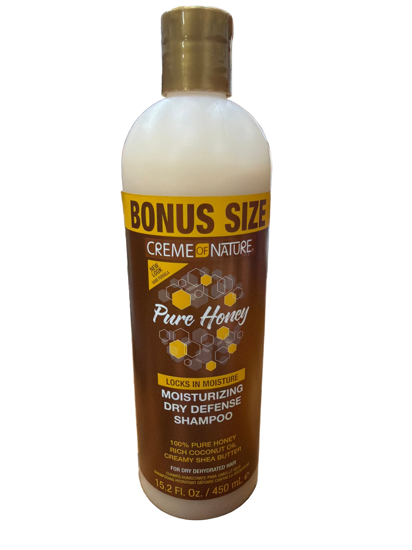 Creme of Nature Pure Honey Moisturizing Dry Defense Shampoo bonus size 15.2 oz