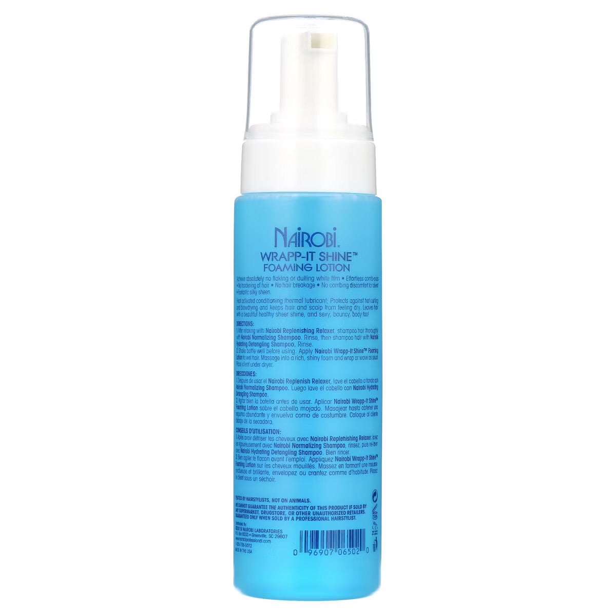 Nairobi Wrapp-It Shine Foaming Lotion (8 oz) Hair Wrapping or Setting | Provide Hair Hold & Shine