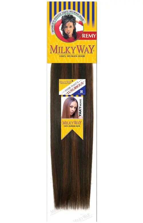 Human Hair Weave Milky Way Yaky Weave 14 inch Track Hair Milky Way