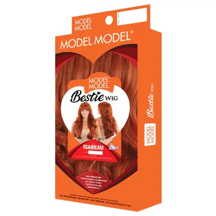 Model Model Bestie Isabeau Synthetic Full Wig — front of the Isabeau wig package