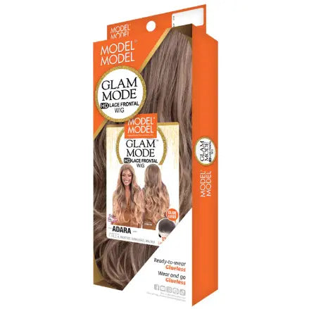 Model Model Glam Mode Adara Glueless 13x5 HD Lace Front Wig — front of the Adara wig package