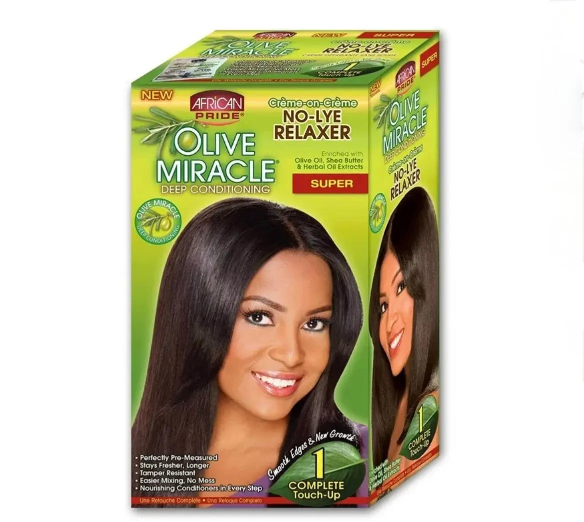 African Pride Olive Miracle No-Lye Relaxer 1 Complete Touch up African Pride