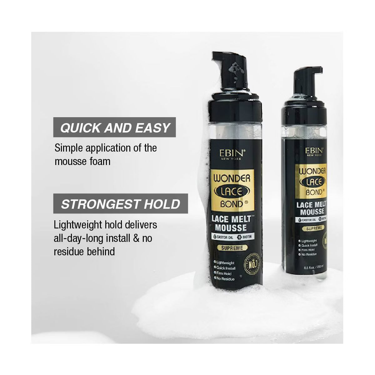 EBIN Wonder Lace Bond Lace Melt Hair Mousse - 8.5 fl oz