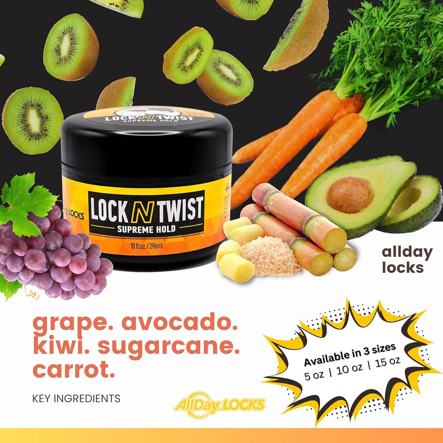 All Day Locks Lock N Twist Supreme Hold 15oz