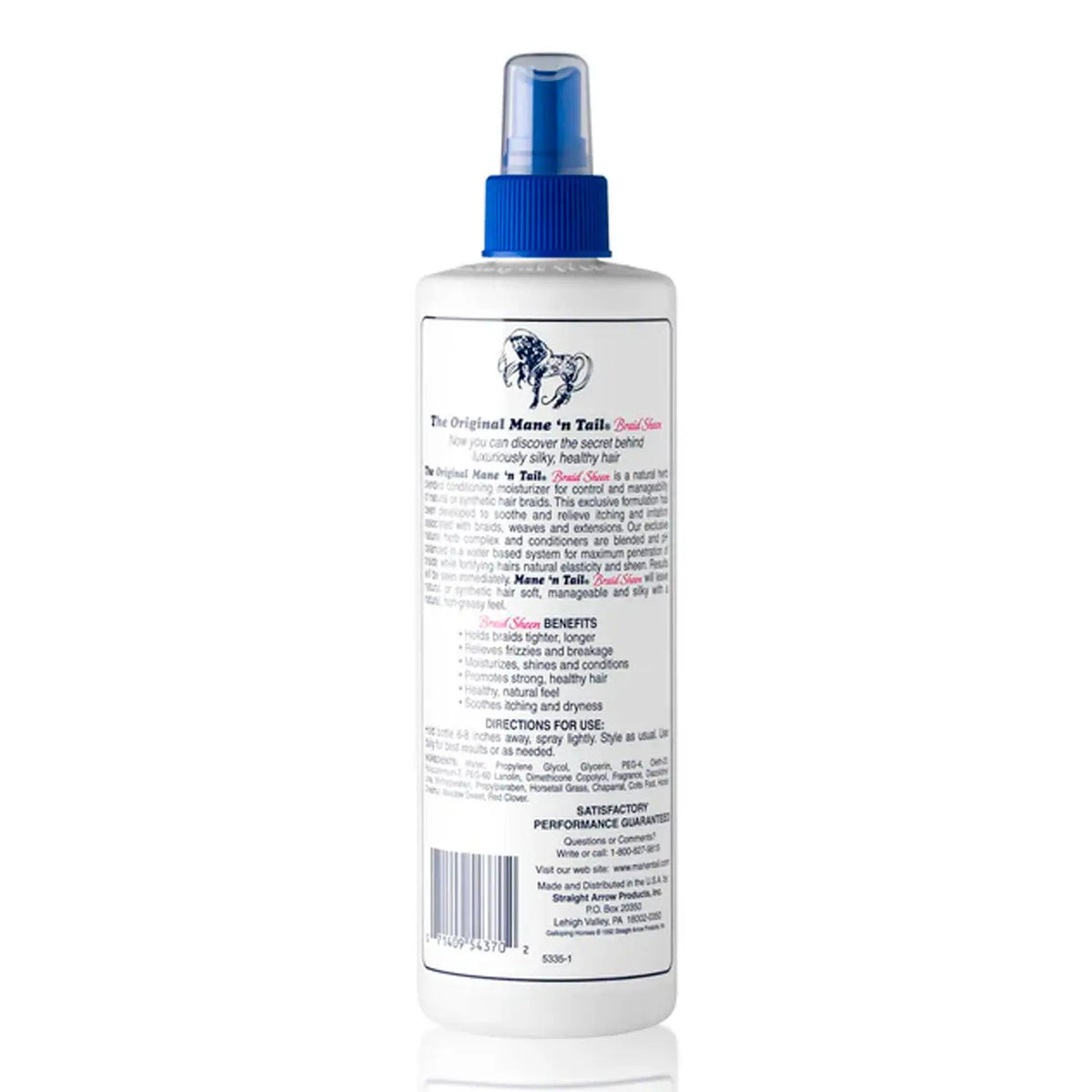 Mane'n Tail Braid Sheen Ultimate Control Conditioning Spray 12oz/ 355ml Ultimate Beauty Supply