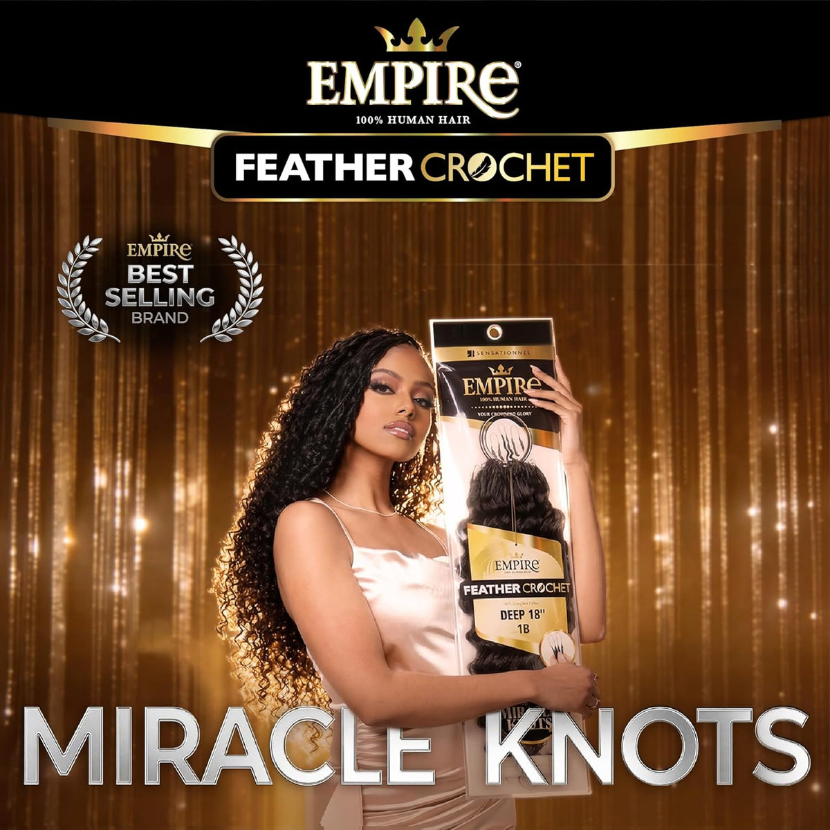 Sensationnel Human Hair Crochet Braids Empire Feather Crochet Body Wave (10"-18")