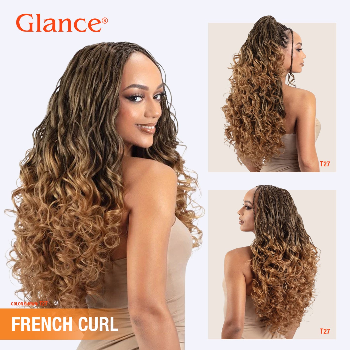 ModelModel Crochet Braids Glance 3X Pre-Stretched French Curl 14"16"18"