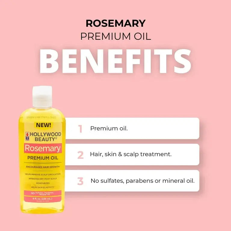 Hollywood Beauty Rosemary Hair Oil, 8 Oz. Ultimate Beauty Supply