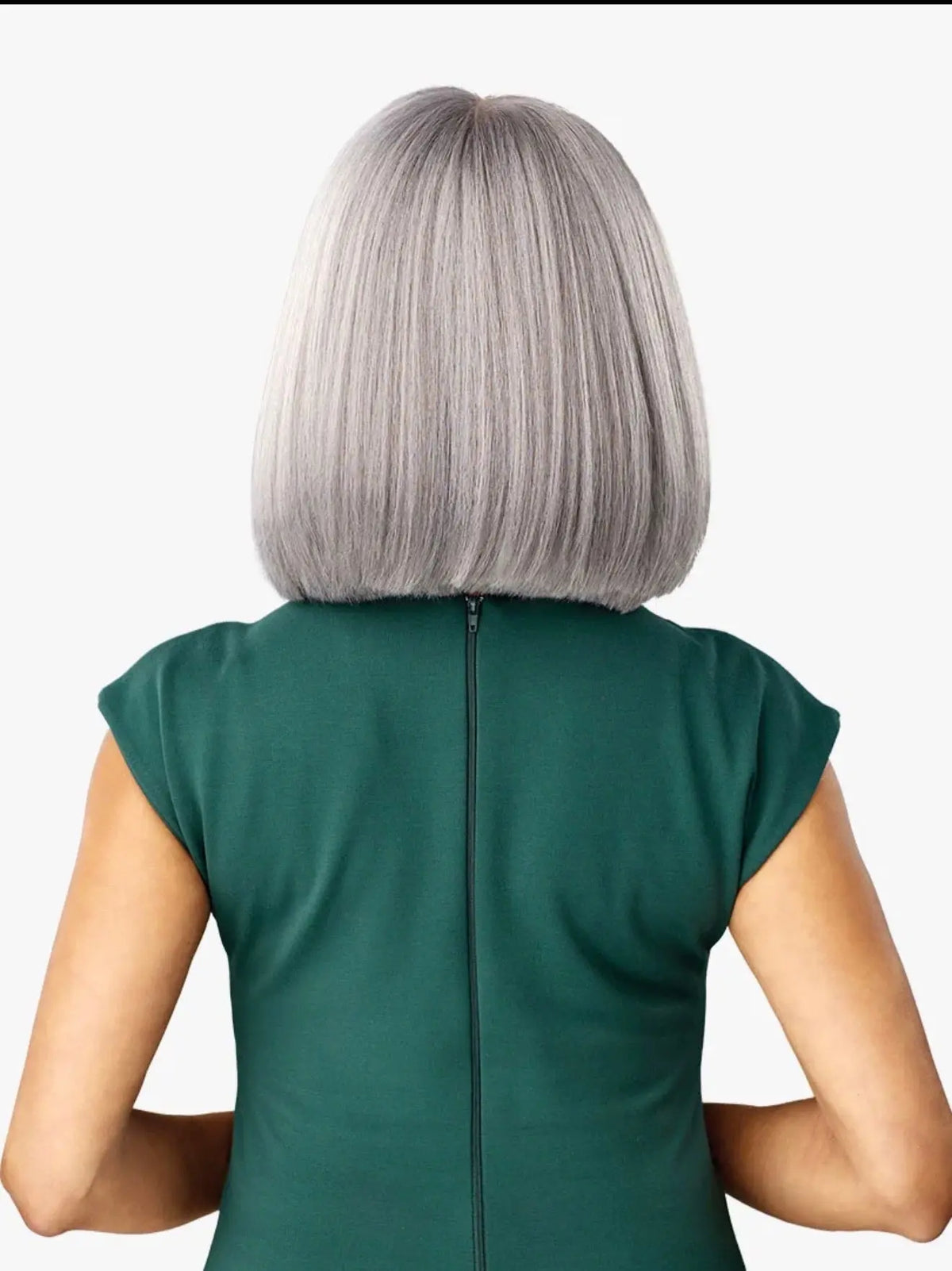 Sensationnel Human Hair Blend Lace Front Wig BareLace Glueless 13X6 Platinum Glow Amandine Sensationnel