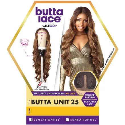 Sensationnel Butta Lace Unit 25 wig, product card showing 5-inch part