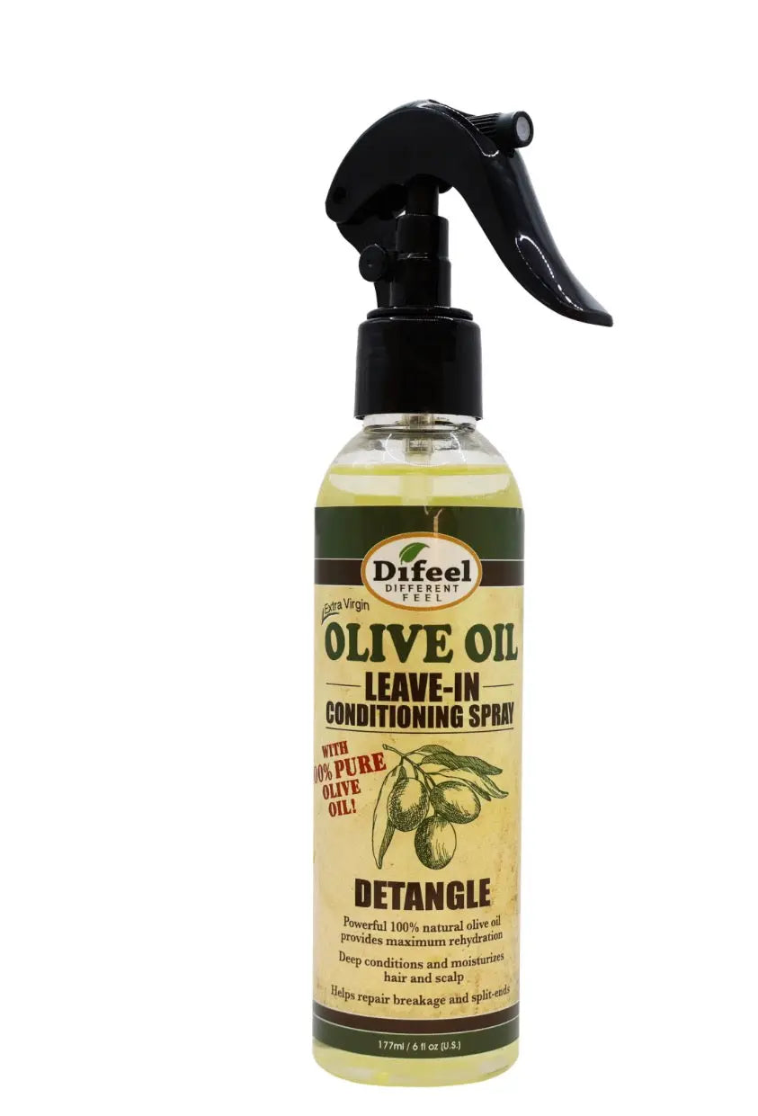 Difeel Extra Virgin Olive Oil Leave In Conditioning Spray Detangle - 6 oz Ultimate Beauty Supply