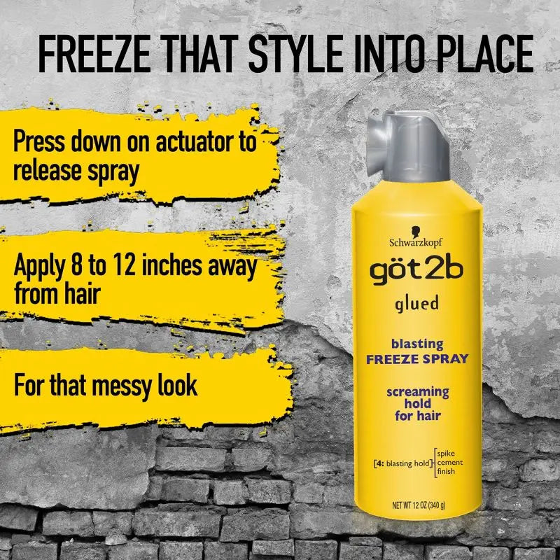 got2B Schwarzkopf Glued Blasting Freeze Hair Spray - 12oz: Hair Styling, All Hair Types, Phthalate-Free, 6 of 15