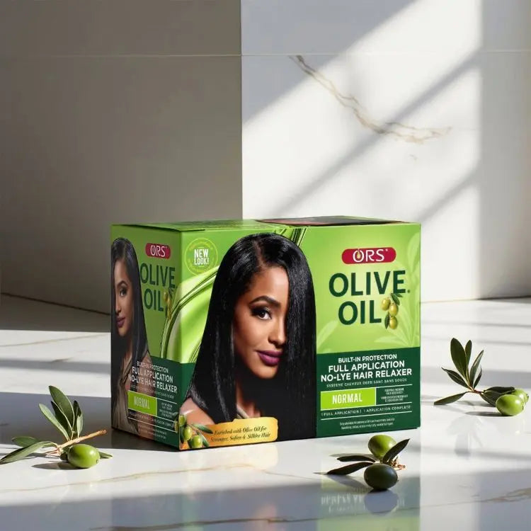 ORS Olive Oil Built-in Protection No-Lye Hair Relaxer - Normal - 12.25oz: Textured, Moisturizing, Heat Protection, All Hair Types
