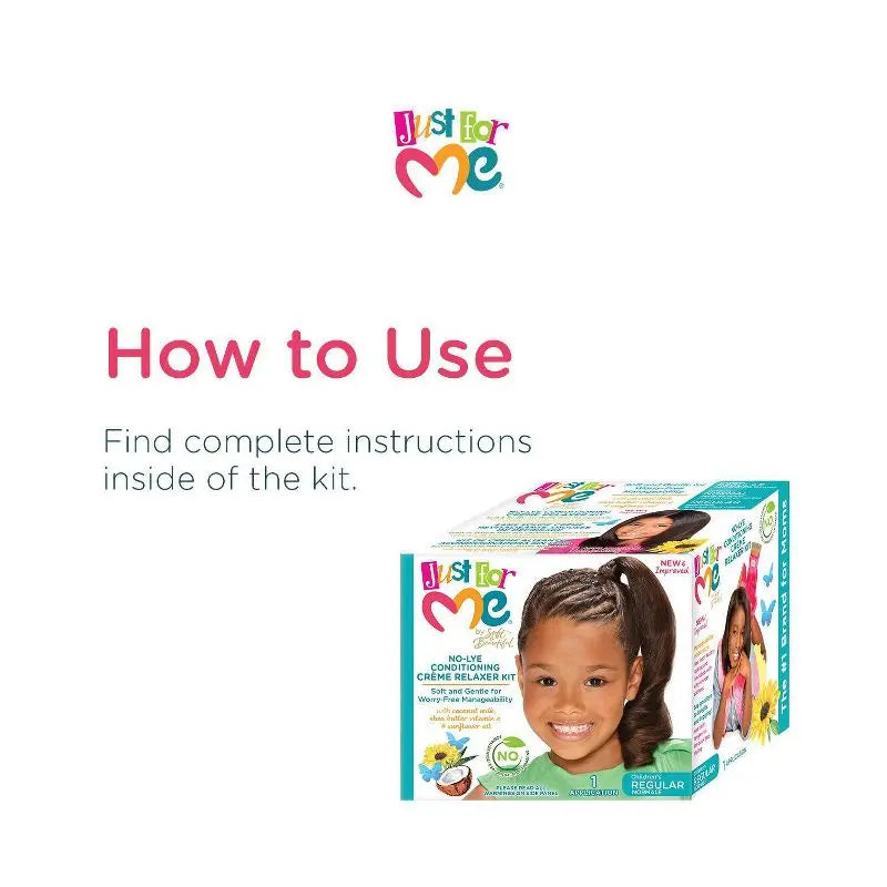 Just For Me No-Lye Conditioning Crème Relaxer Kit: Textured Hair, All Hair Types, Softening, Smoothing, 6 of 9