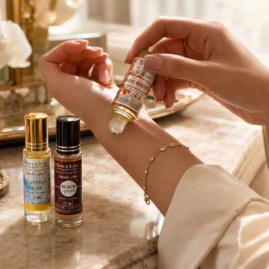 Have A Scent perfume oil being applied to the forearm