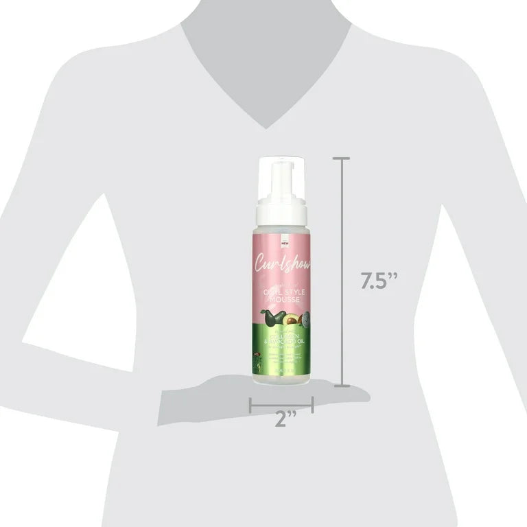 ORS Olive Oil Curlshow Curl Style Mousse Infused with Collagen & Avocado Oil for Strength & Length, Alcohol Free (7.0 oz)