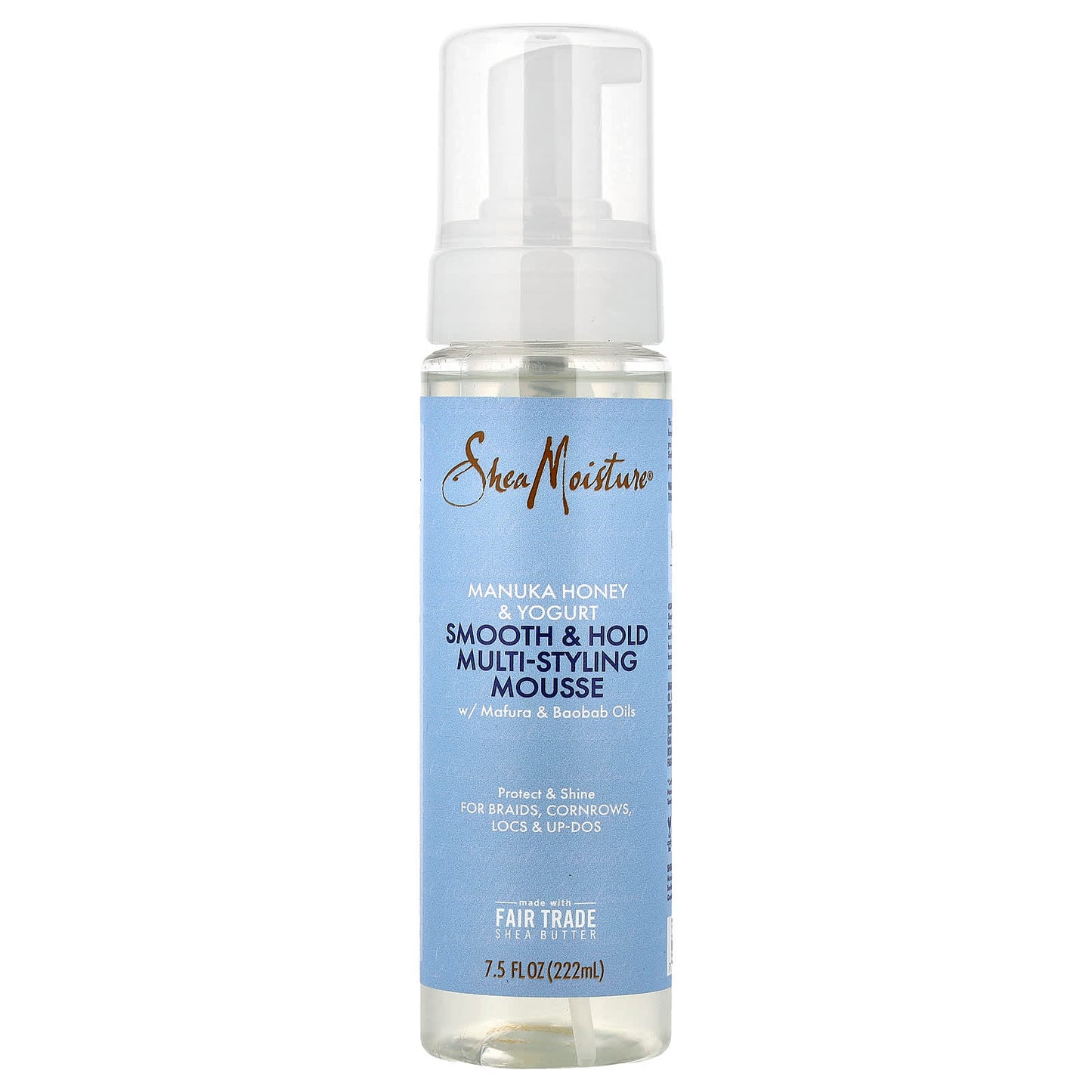 SheaMoisture Manuka Honey & Yogurt Smooth & Hold Multi-Styling Mousse, 7.5 fl oz