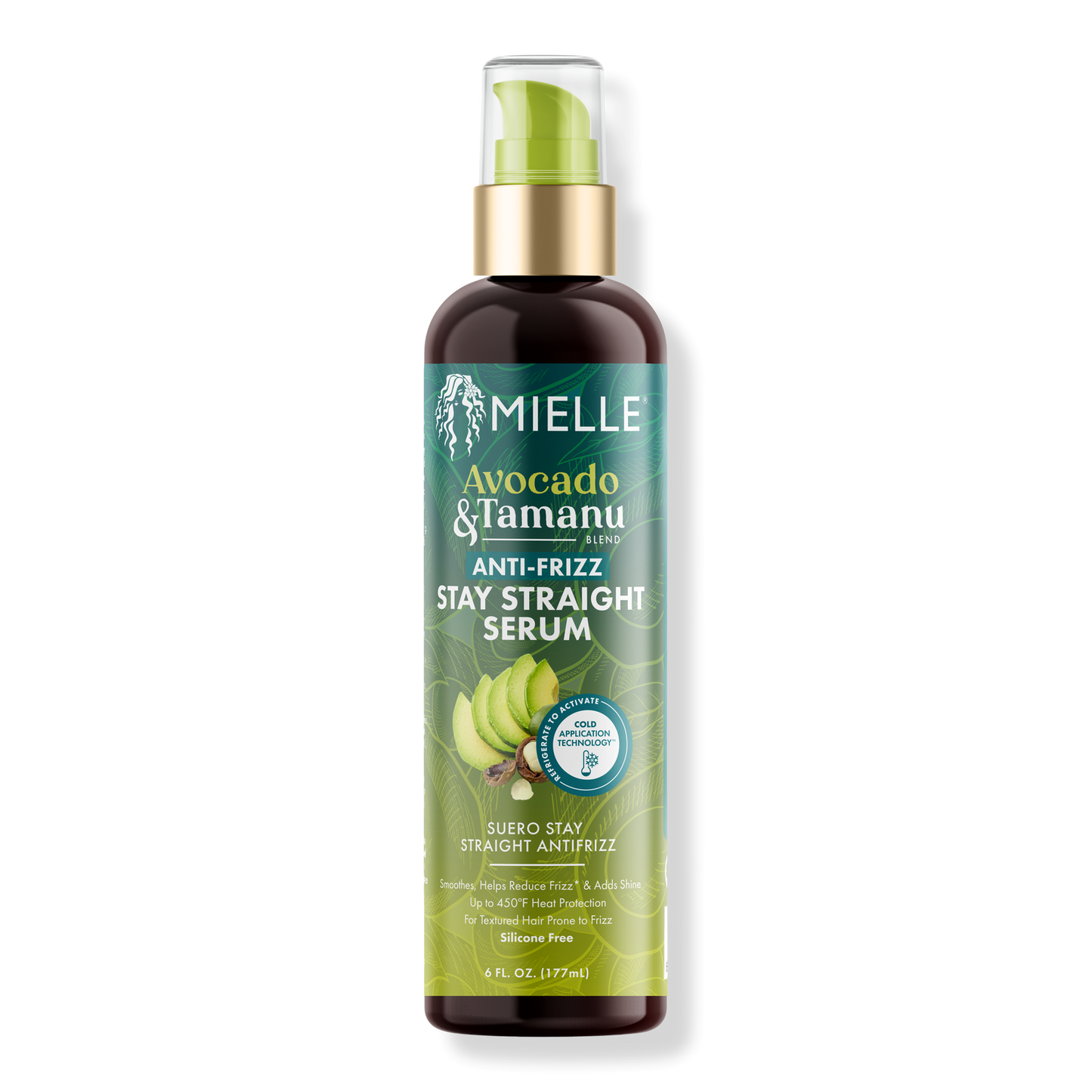 Mielle Avocado & Tamanu Anti-Frizz Stay Straight Serum - 6 Oz
