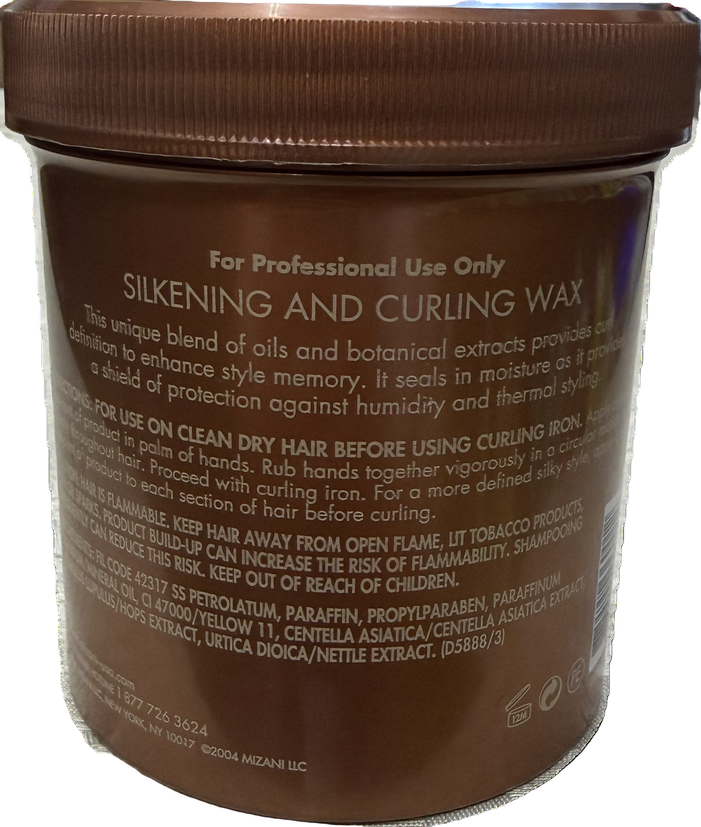 Mizani Silkening And Curling Wax - 12.5 Oz