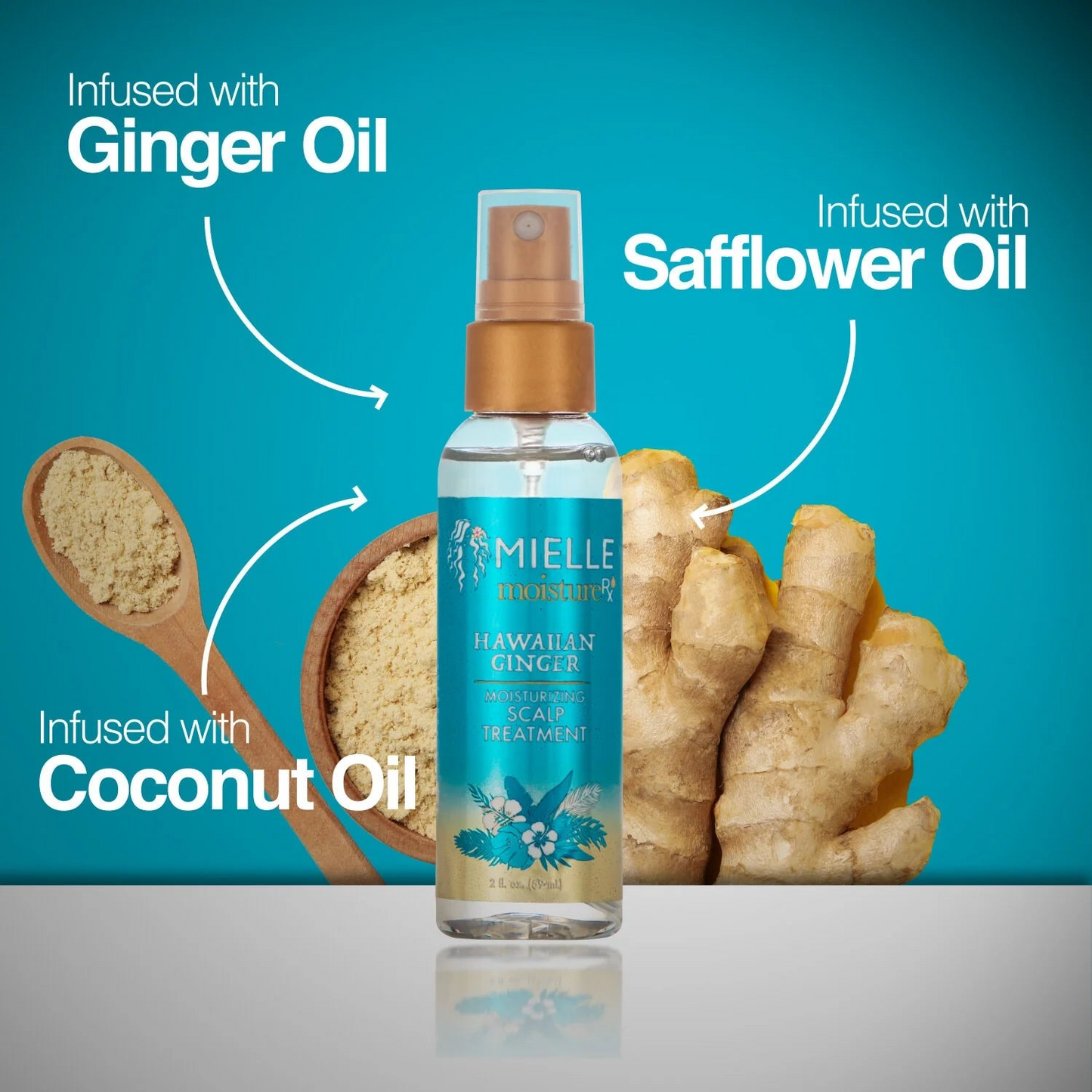 MIELLE ORGANICS MOISTURE RX HAWAIIAN GINGER MOISTURIZING SCALP TREATMENT - 2 OZ