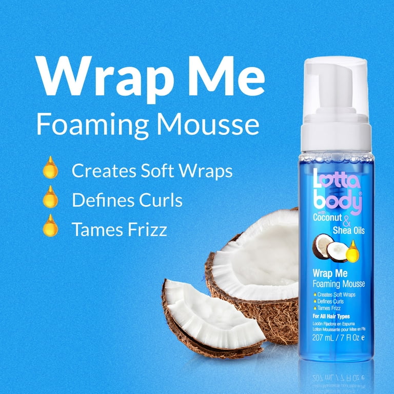 Lottabody Wrap Me Foaming Curl Mousse with Coconut and Shea Oil, 7 fl oz