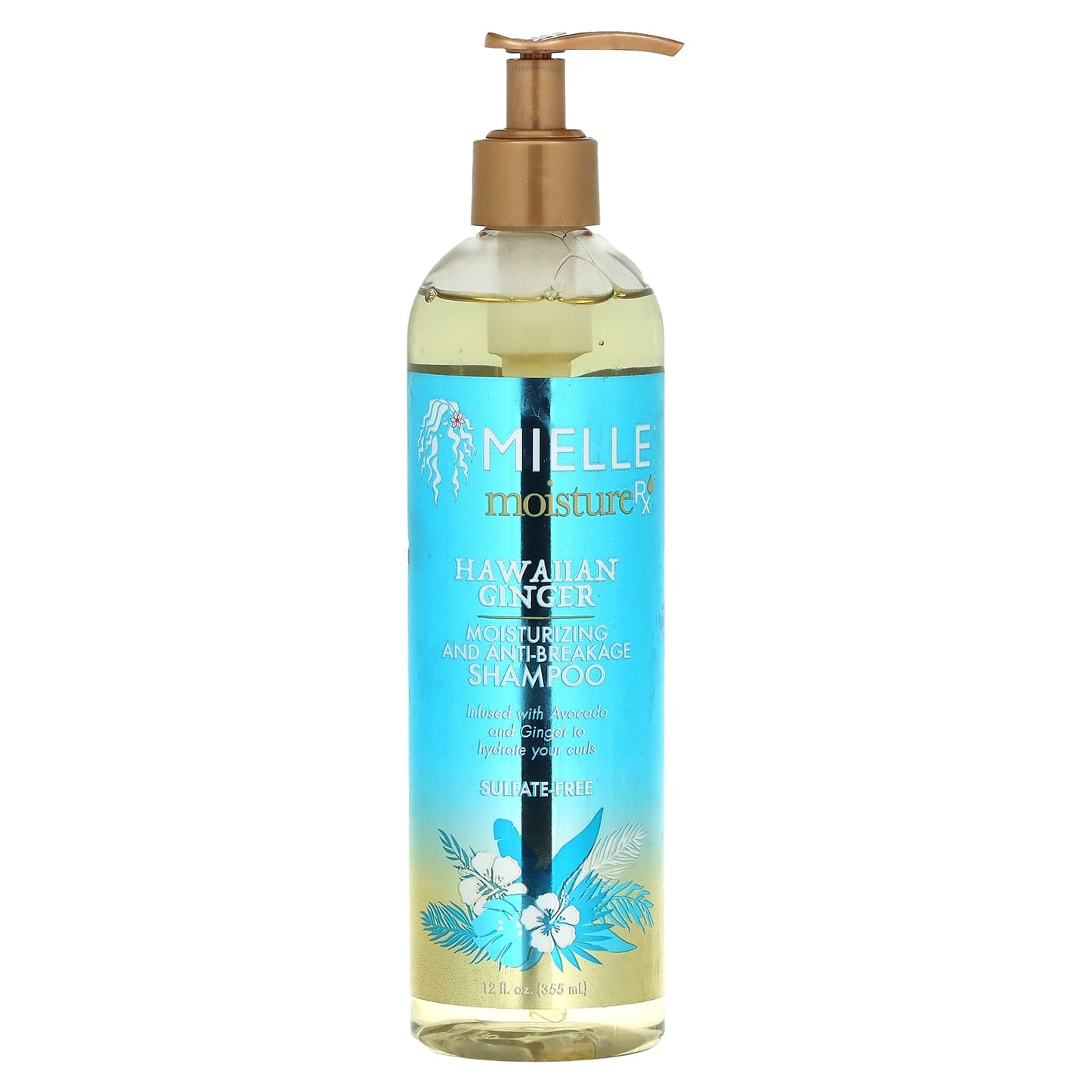 Mielle Moisture RX, Moisturizing And Anti-Breakage Shampoo, Hawaiian Ginger, 12 fl oz (355 ml)