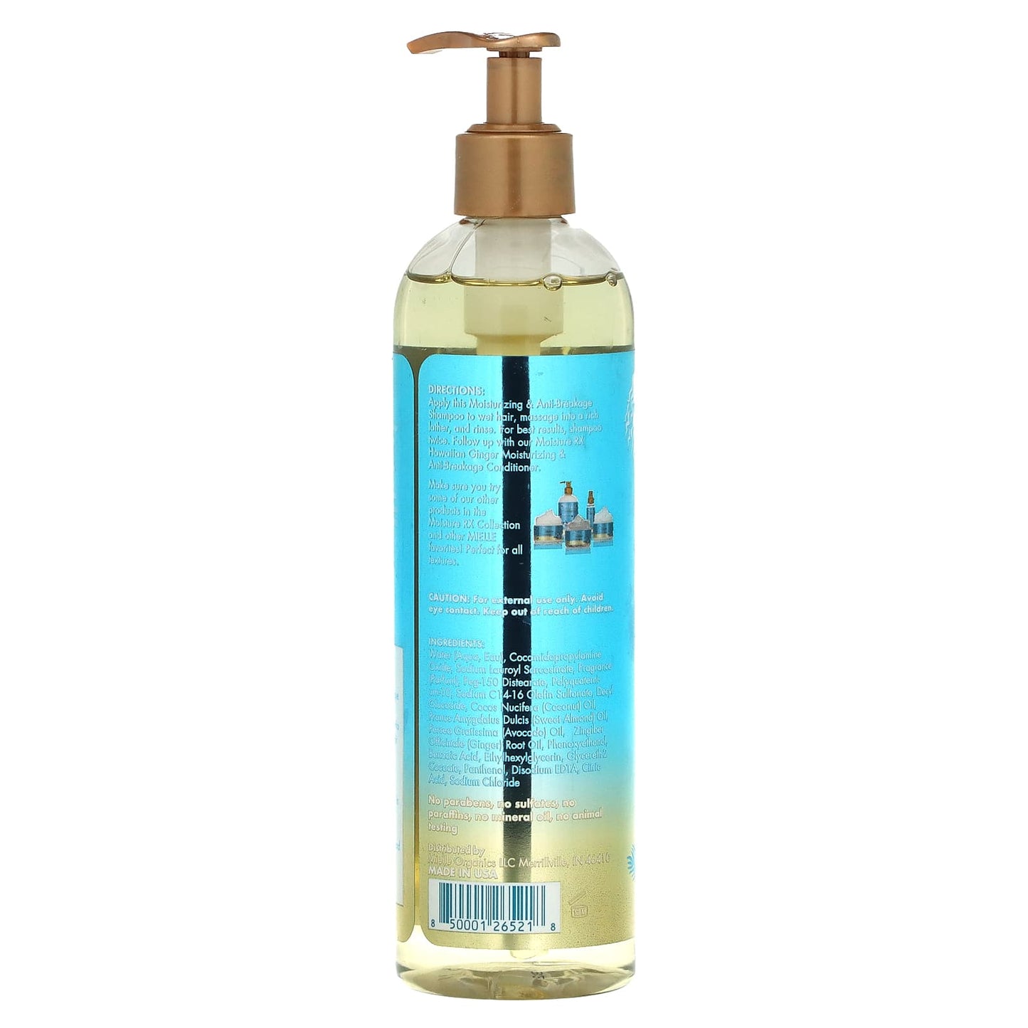 Mielle Moisture RX, Moisturizing And Anti-Breakage Shampoo, Hawaiian Ginger, 12 fl oz (355 ml)