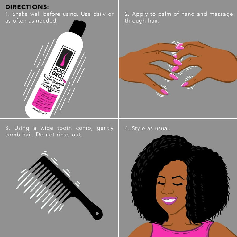 Doo Gro Triple Strength Hair Lotion, 12 fl oz. Detangling, Moisturizing