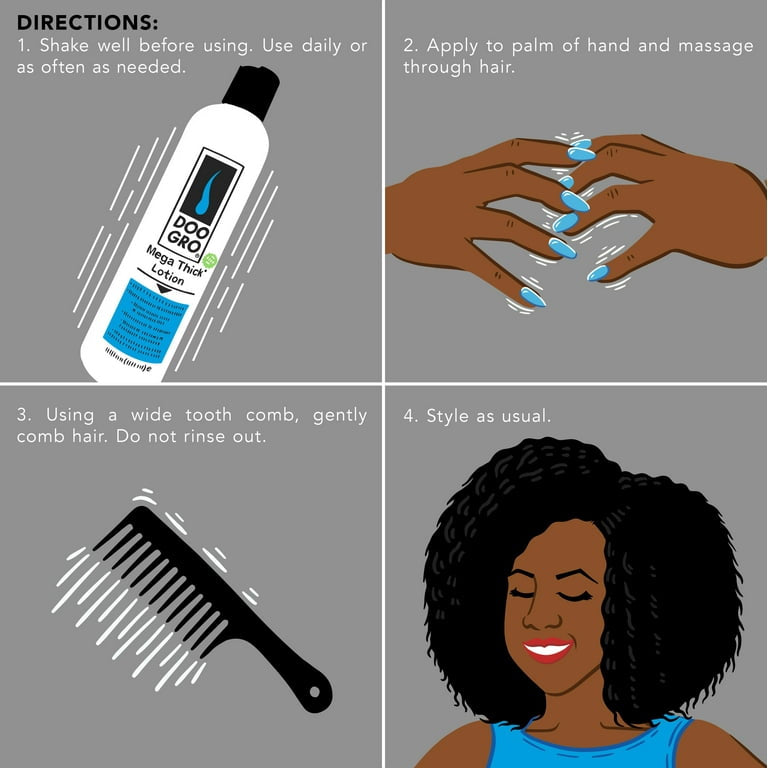 DOO GRO Mega Thick Hair Lotion, Avocado Oil, Moisturizing, Unisex, 12 oz