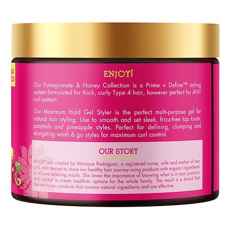 Mielle Maximum Hold Gel Styler Pomegranate & Honey, 16.0 oz