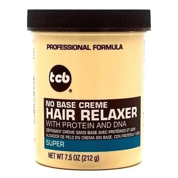 TCB No Base Creme Hair Relaxer Super Strength 7.5 oz jar