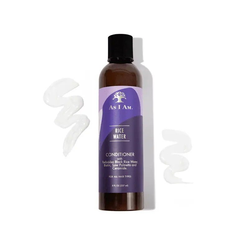 As I Am Rice Water Conditioner, for All Hair Types 8 oz., with Biotin, Inositol, and Saw Palmetto, Moisturizing Ultimate Beauty Supply