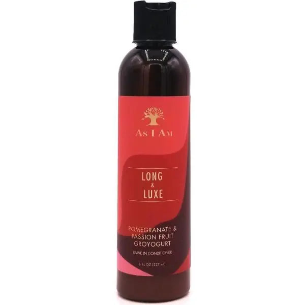 As I Am Long and Luxe Pomegranate & Passion Fruit GroYogurt Leave-In Conditioner 8 oz Ultimate Beauty Supply