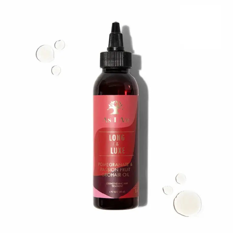As I Am Long & Luxe Pomegranate & Passion Fruit Grohair Oil 4oz Ultimate Beauty Supply