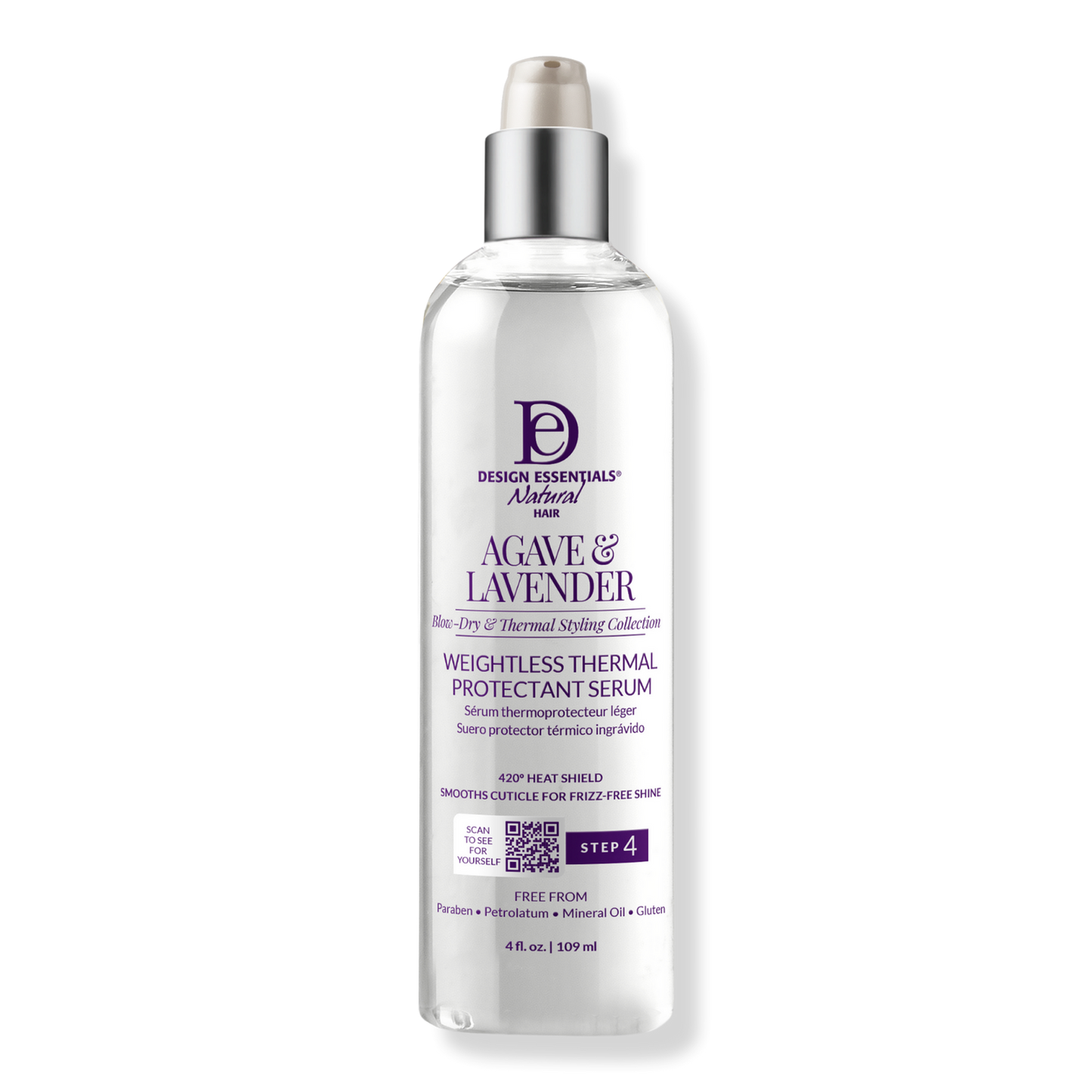 Design Essentials Agave & Lavender Weightless Thermal Protectant Serum, 4 oz