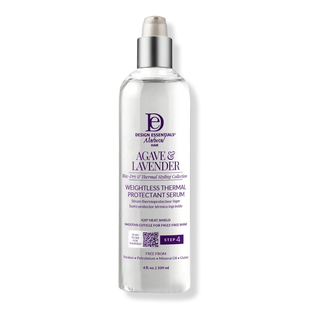 Design Essentials Agave & Lavender Weightless Thermal Protectant Serum, 4 oz Ultimate Beauty Supply