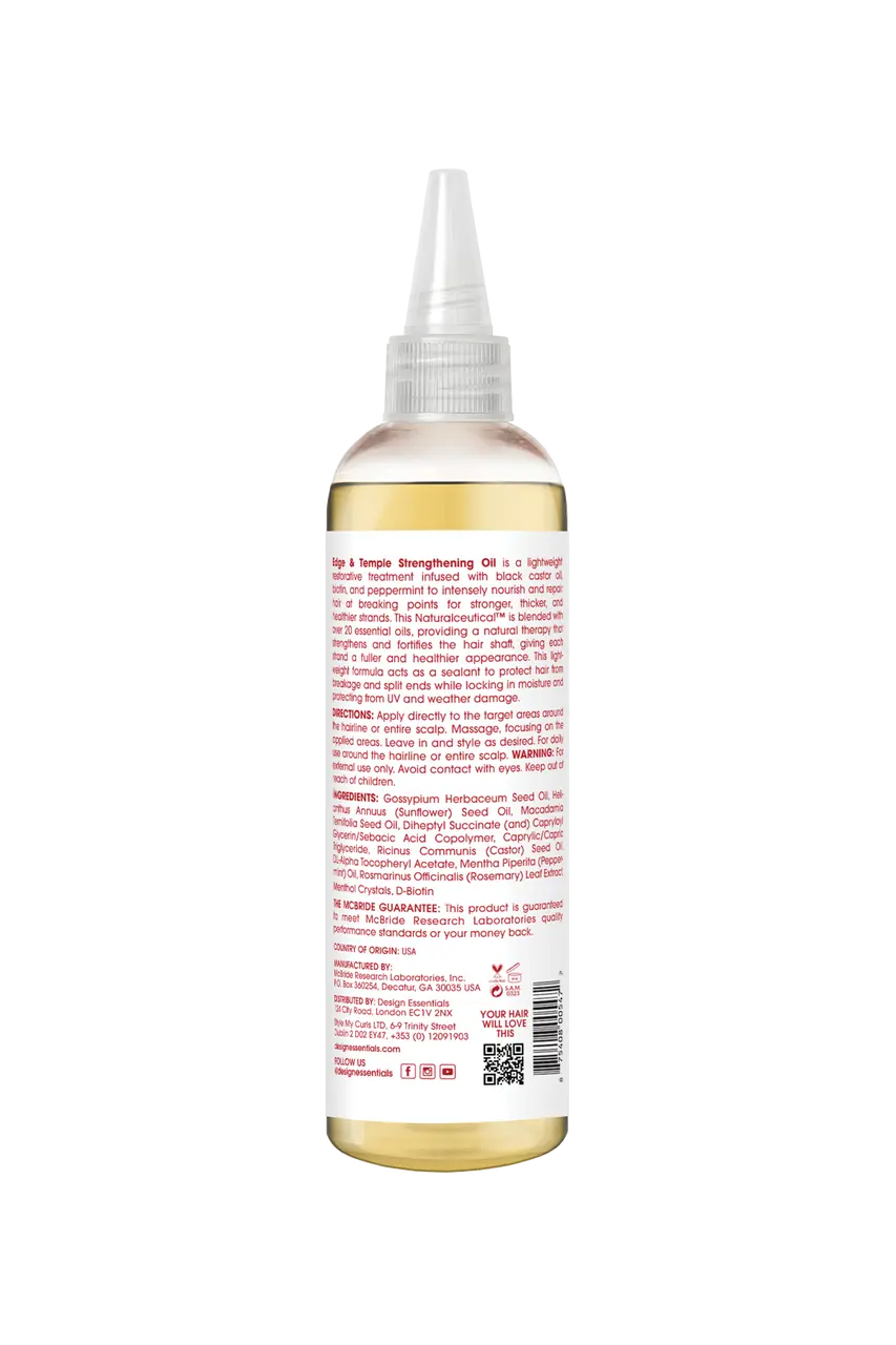 Design Essentials Scalp Care Edge & Temple Strengthening Oil, Biotin & Black Castor Oil, 4 oz Ultimate Beauty Supply
