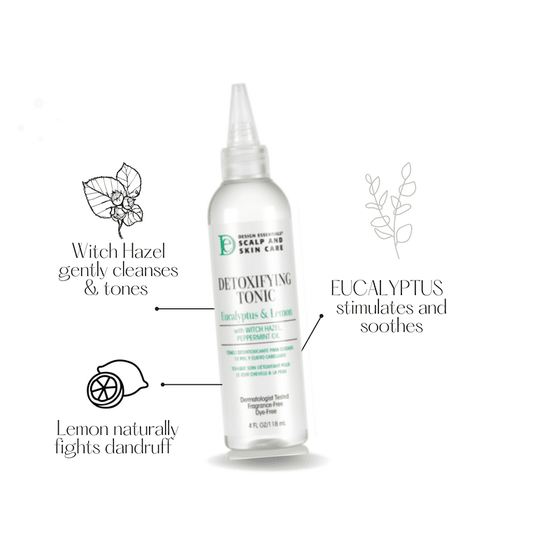 Design Essentials Scalp & Skin Care Detoxifying Tonic Eucalyptus & Lemon, 4 oz