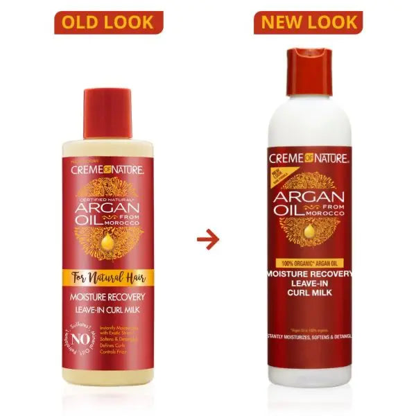 Creme of Nature, Argan Oil Moisture Recovery Leave In Curl Milk, Argan Oil of Morocco, Softens & Defines Curls, 8 Fl Oz Ultimate Beauty Supply