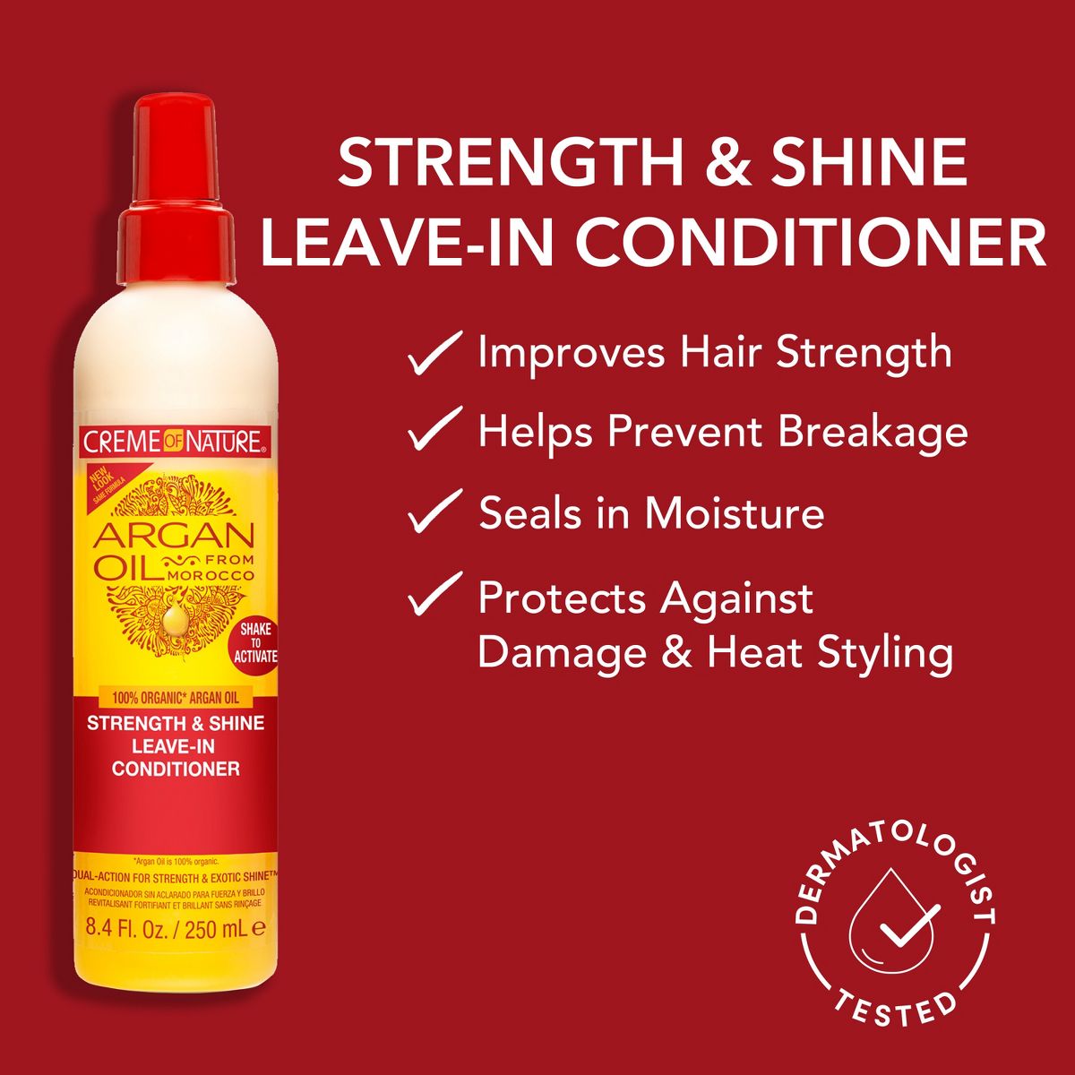 Creme of Nature Strength & Shine Leave-In Conditioner with Argan Oil - 8.4 fl oz